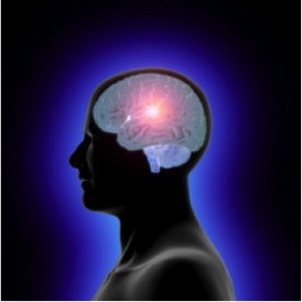 Image: head with glowing brain.